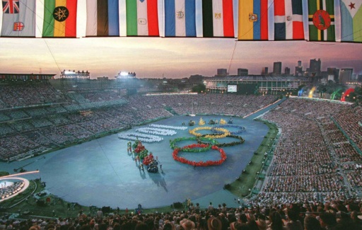 Cérémonie d'ouverture des Jeux d'Atlanta le 19 juillet 1996 - Pedro Ugarte - AFP