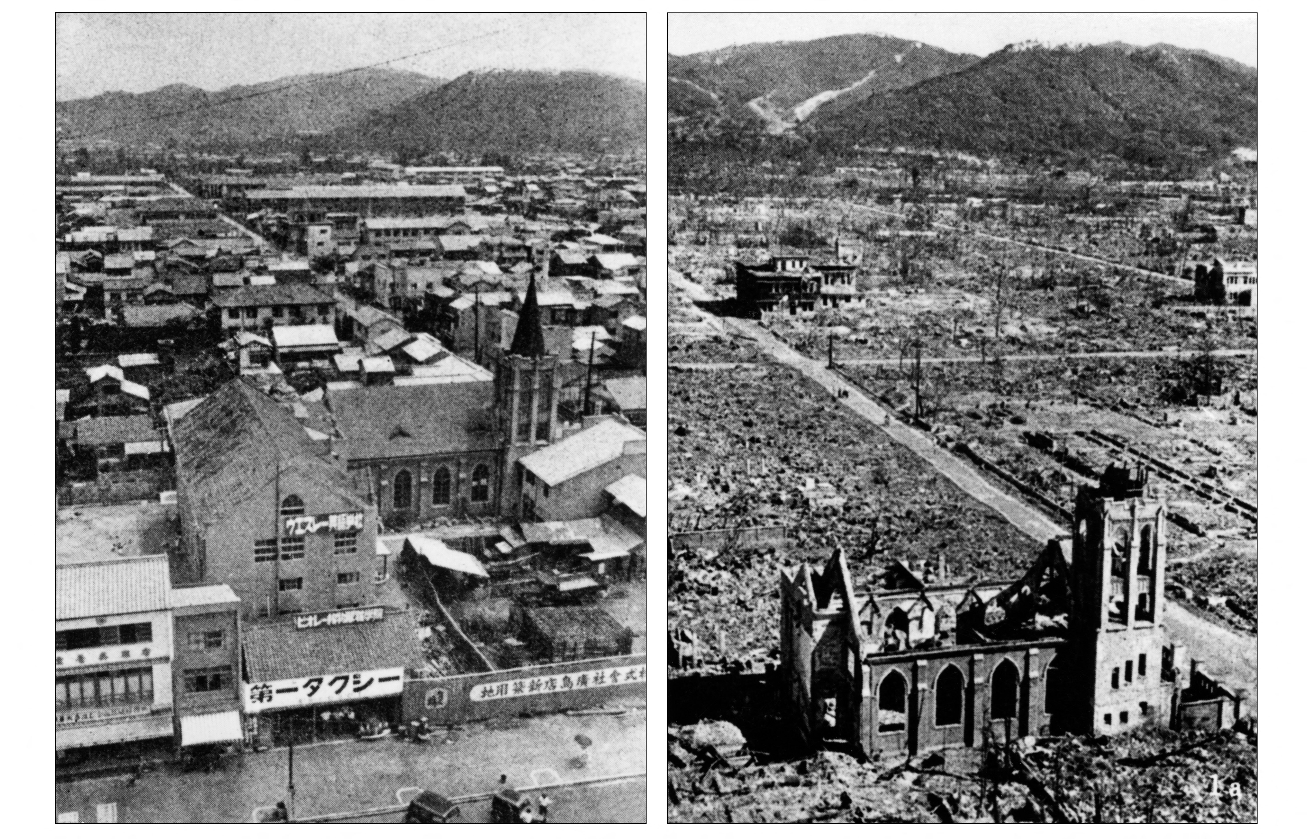 Hiroshima : avant et après le largage de la première bombe atomique, le 6 août 1945