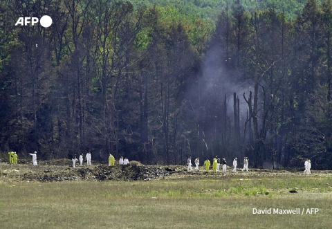 Epave du vol UA93 à Shanksville le 12/09/2001 - David Maxwell - AFP