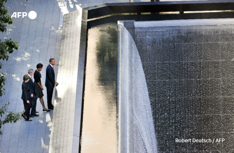 Les Obama et les Bush inaugurent le mémorial du WTC - Robert Deutsch - AFP