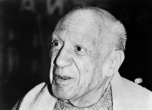 Portrait pris en 1973 à Vallauris montrant le peintre espagnol Pablo Picasso. 